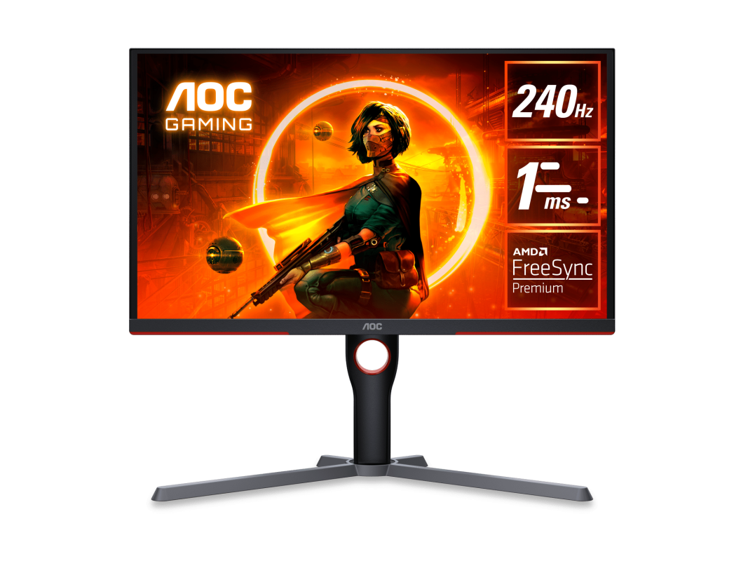 AOC 24.5" 25G3ZM VA FHD Freesync Premium Adaptive Sync 240Hz 0.5ms Frameless Ergonomic Gaming Monitor