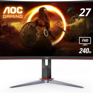 AOC 27" C27G2Z VA FHD Freesync 240Hz 0.5ms Height Adjustable Curved Gaming Monitor