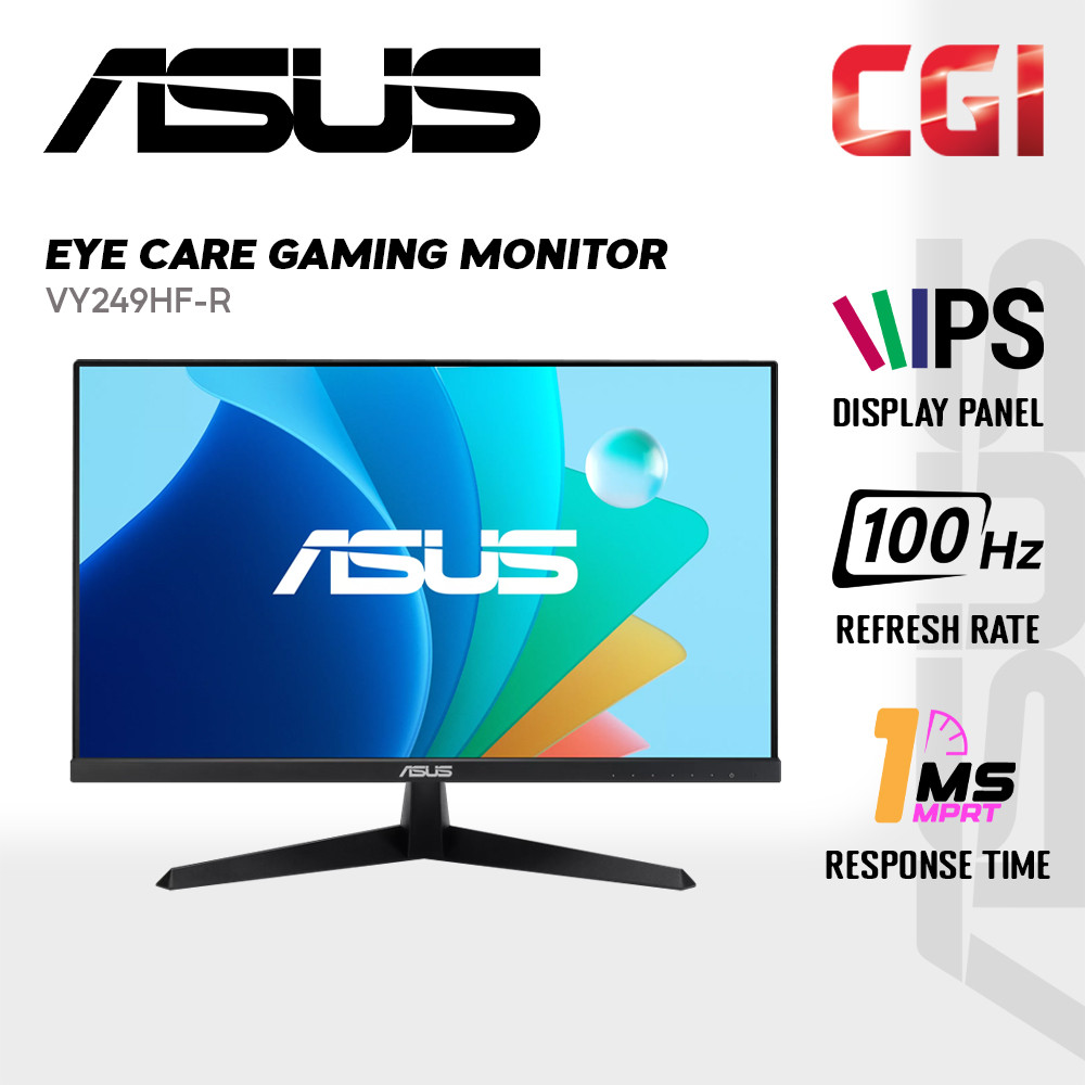 Asus 23.8" VY249HF-R IPS FHD Adaptive Sync 100Hz 1ms Antibacterial Treatment Eye Care Gaming Monitor