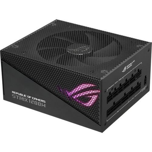 Asus ROG Strix 1200W Gold Aura Edition Aura Sync Heatsinks Gaming Power Supply PSU