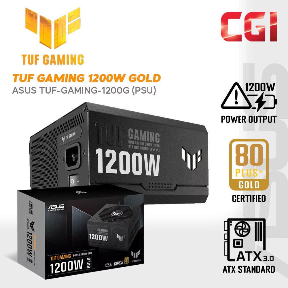 Asus TUF Gaming 1200W 80 Plus Gold ATX 3.0 Axial-Tech Fan Power Supply PSU