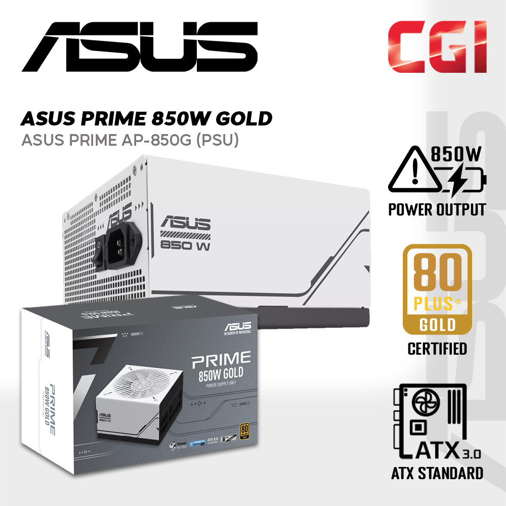 Asus Prime 850W 80 Plus Gold ATX 3.0 Power Supply PSU