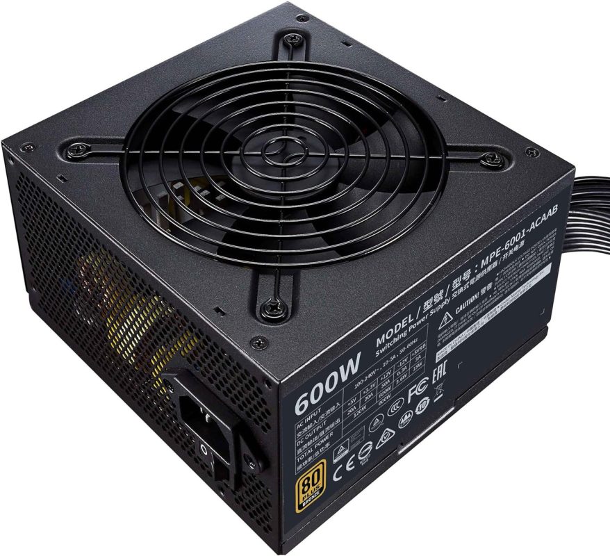 Cooler Master MWE 600 Bronze V2 230V 80 Plus 600W 1500 RPM Power Supply - MPE-6001-ACABW-B