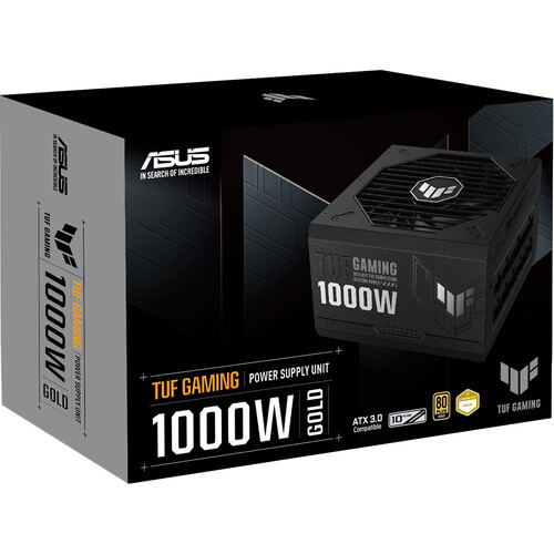 Asus TUF Gaming 1000W 80 Plus Gold ATX 3.0 Axial-Tech Fan Power Supply PSU