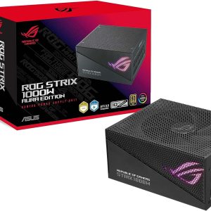 Asus ROG Strix 1000W Gold Aura Edition Aura Sync Heatsinks Gaming Power Supply PSU