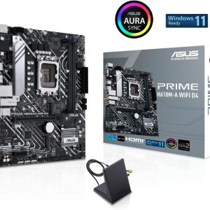 Asus PRIME H610M-A-WIFI-D4 DDR4 LGA1700 Motherboard Bundle