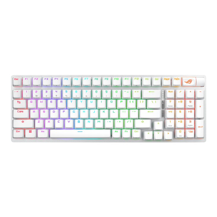 Asus X901 White ROG Strix Scope II 96 NX Snow Mechanical Tri-Mode Wireless Gaming Keyboard
