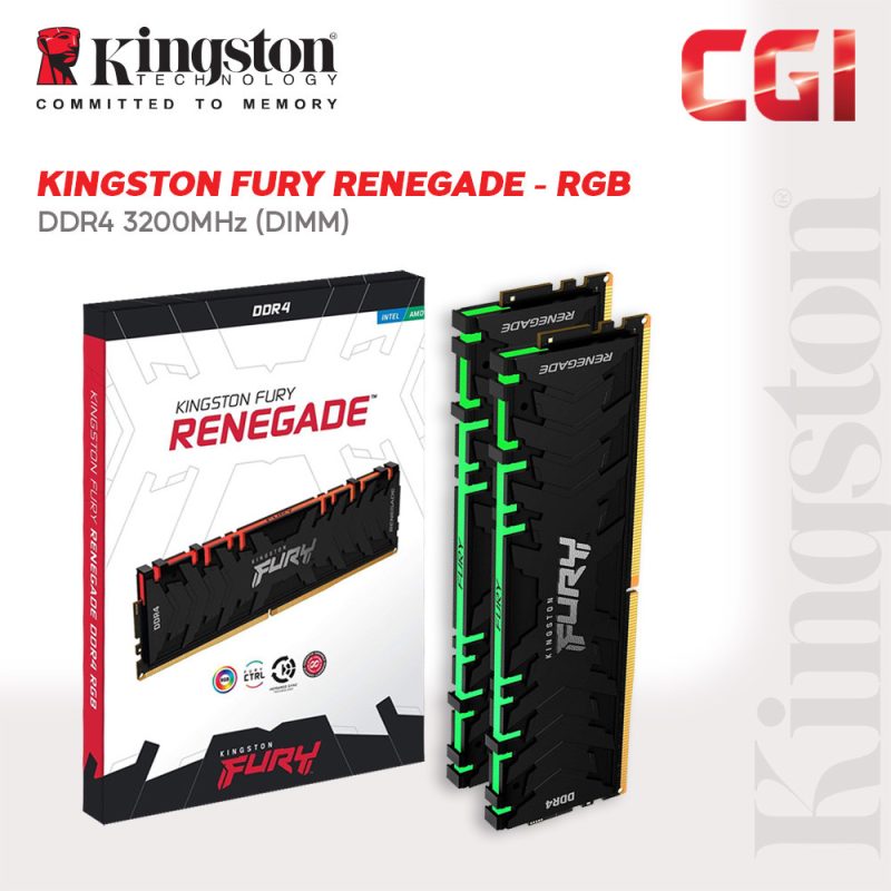 Kingston 32GB  DDR4-3200MHz CL16 288-Pin Dimm (16GB 2G x 64-Bit x 2 pcs.) - KF432C16RB1AK2/32