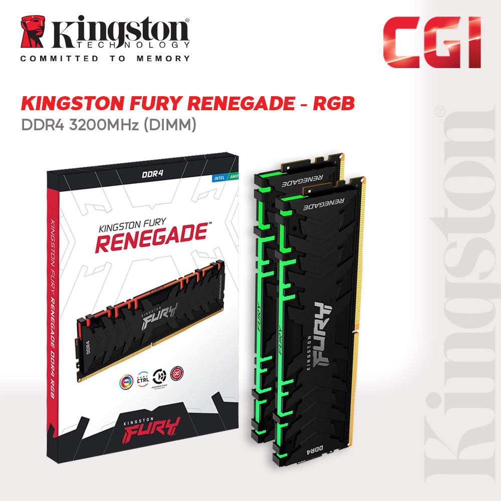 Kingston 32GB  DDR4-3200MHz CL16 288-Pin Dimm (16GB 2G x 64-Bit x 2 pcs.) - KF432C16RB1AK2/32