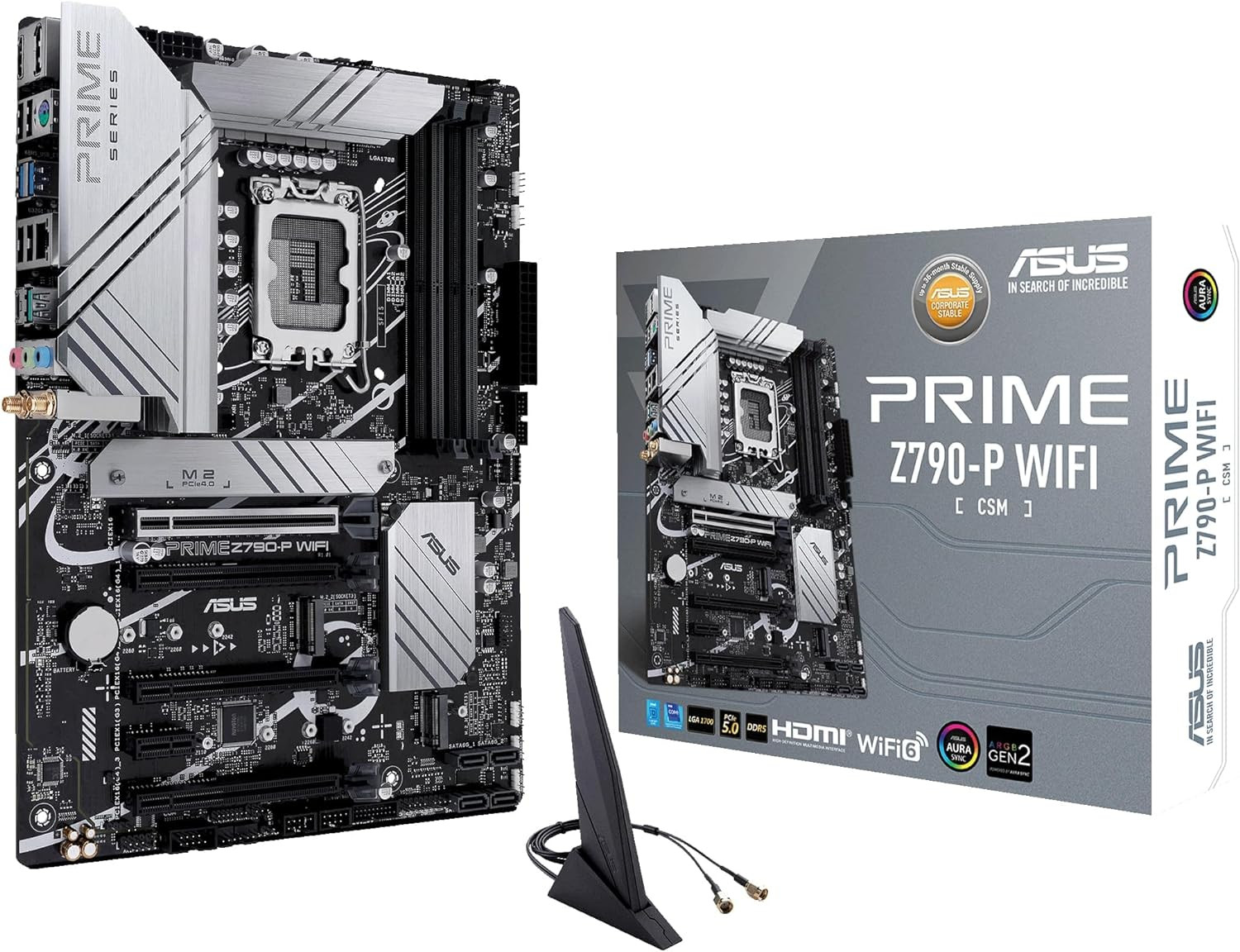 Asus Prime Z790-P WIFI-CSM Intel Z790 LGA 1700 ATX WiFi 6 PCIe 5.0 Motherboard