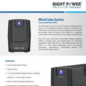 Right Power Minicube 800 800VA Built-In AVR Surge Protection Power Supply PSU