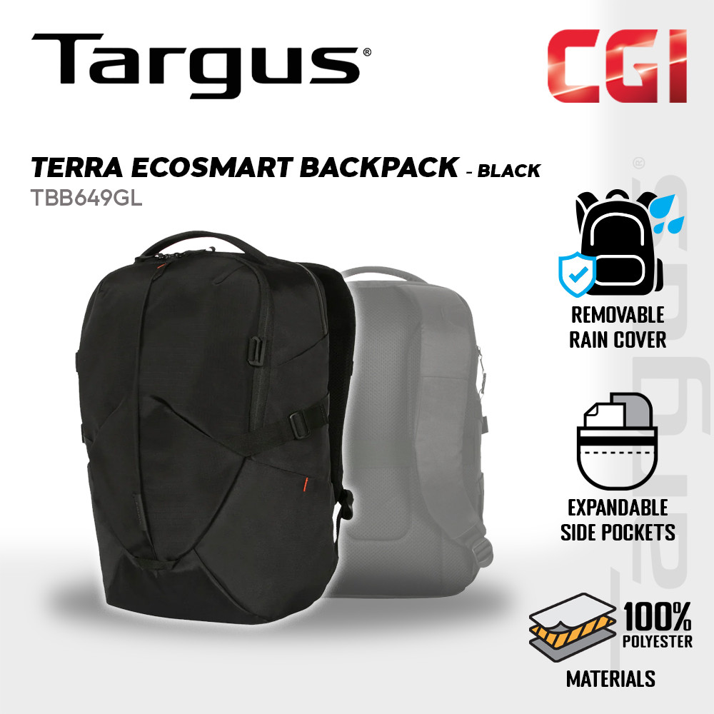 Targus 16" TBB649GL Terra EcoSmart Backpack - Black
