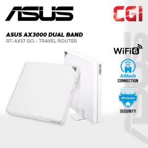 Asus RT-AX57 Go AX3000 Dual Band WiFi 6 160Mhz Tri-Mode Mobile Tethering VPN WISP AiProtection Travel Router