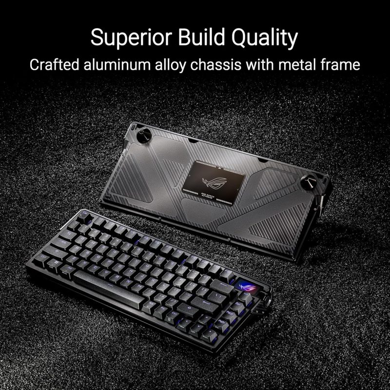 Asus M702 ROG Azoth Extreme 75% Customizable PBT Keycaps OLED Touch screen Aluminium Alloy Chassis Gaming Keyboard