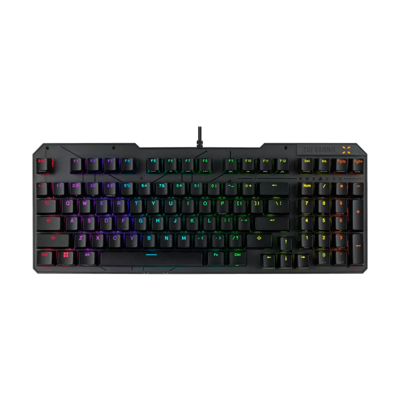 Asus RA07 TUF K3 Gen II ABS Doubleshot IP57 AuraSync Wired Gaming Keyboard - Blue Switch