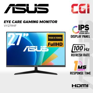 Asus 27" VY279HF IPS FHD Adaptive Sync 100Hz 1ms Antibacterial Treatment Eye Care Monitor