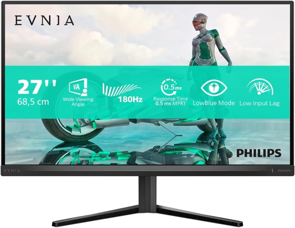 Philips 27" 27M2N3200S Evnia Fast IPS FHD HDR10 Freesync GSync 165Hz 1ms Built-In Speaker Swivel Gaming Monitor