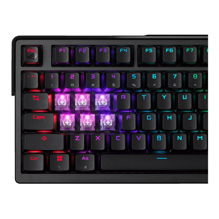 Asus M702 ROG Azoth Extreme 75% Customizable PBT Keycaps OLED Touch screen Aluminium Alloy Chassis Gaming Keyboard