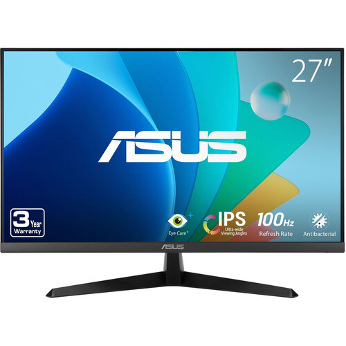 Asus 27" VY279HF IPS FHD Adaptive Sync 100Hz 1ms Antibacterial Treatment Eye Care Monitor