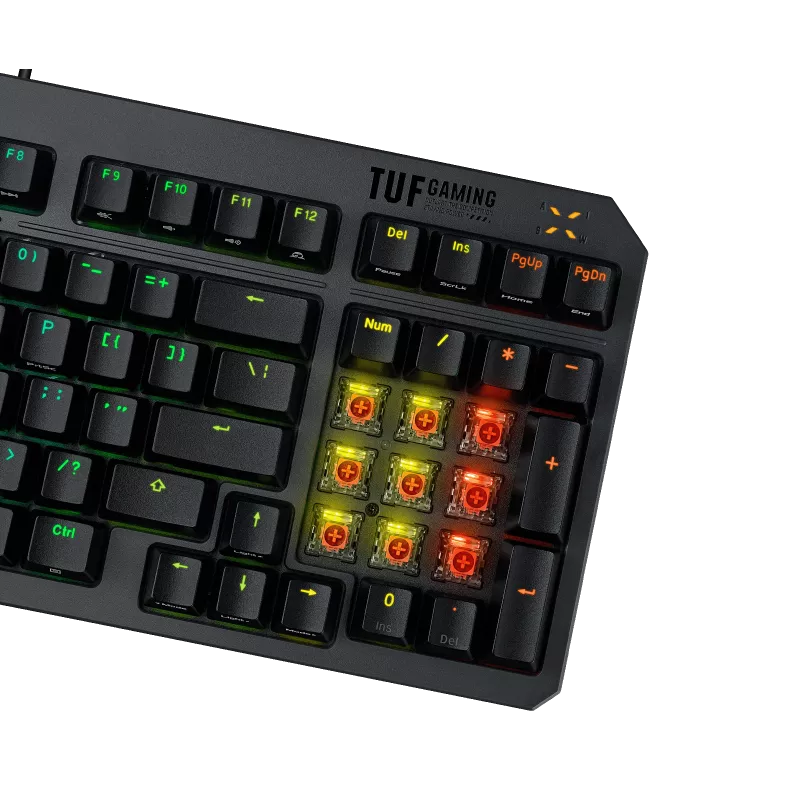 Asus RA07 TUF K3 Gen II ABS Doubleshot IP57 AuraSync Wired Gaming Keyboard - Blue Switch
