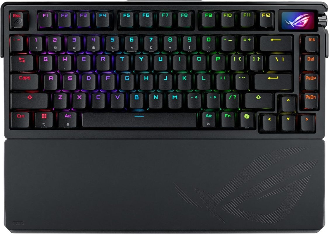 Asus M702 ROG Azoth Extreme 75% Customizable PBT Keycaps OLED Touch screen Aluminium Alloy Chassis Gaming Keyboard