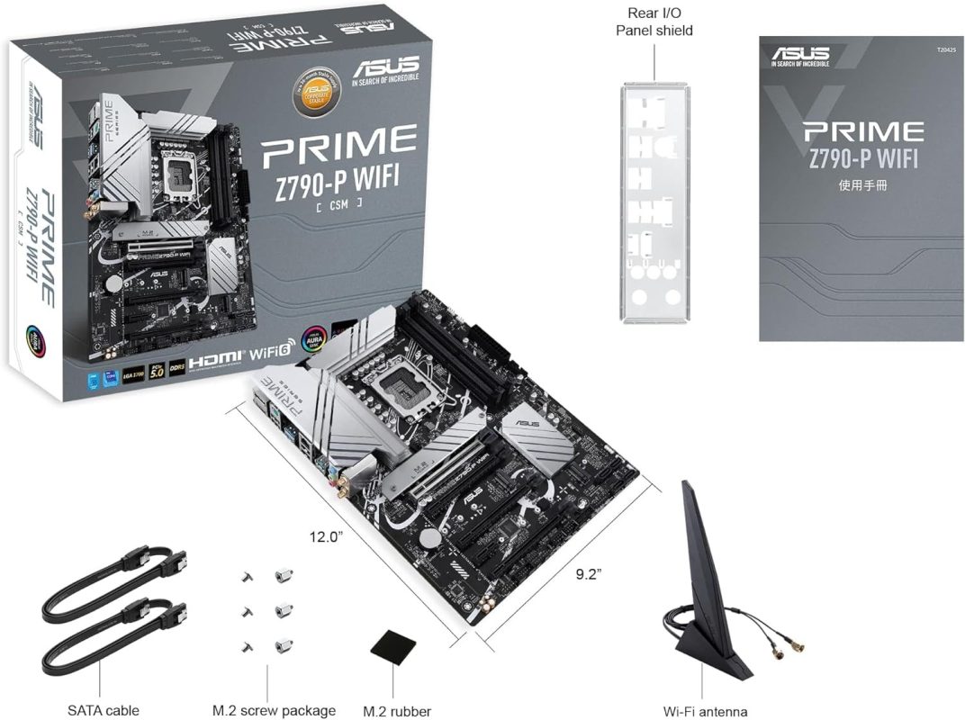 Asus Prime Z790-P WIFI-CSM Intel Z790 LGA 1700 ATX WiFi 6 PCIe 5.0 Motherboard