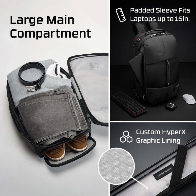 HyperX Knight Weather Resistant Gaming Backpack - 8C525AA