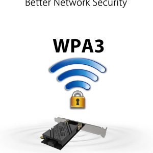 Asus PCE-BE92BT WiFi 7 PCI-E 6 GHz 320 MHz BT 5.4 WPA3 Intel Motherboard Network Adapter
