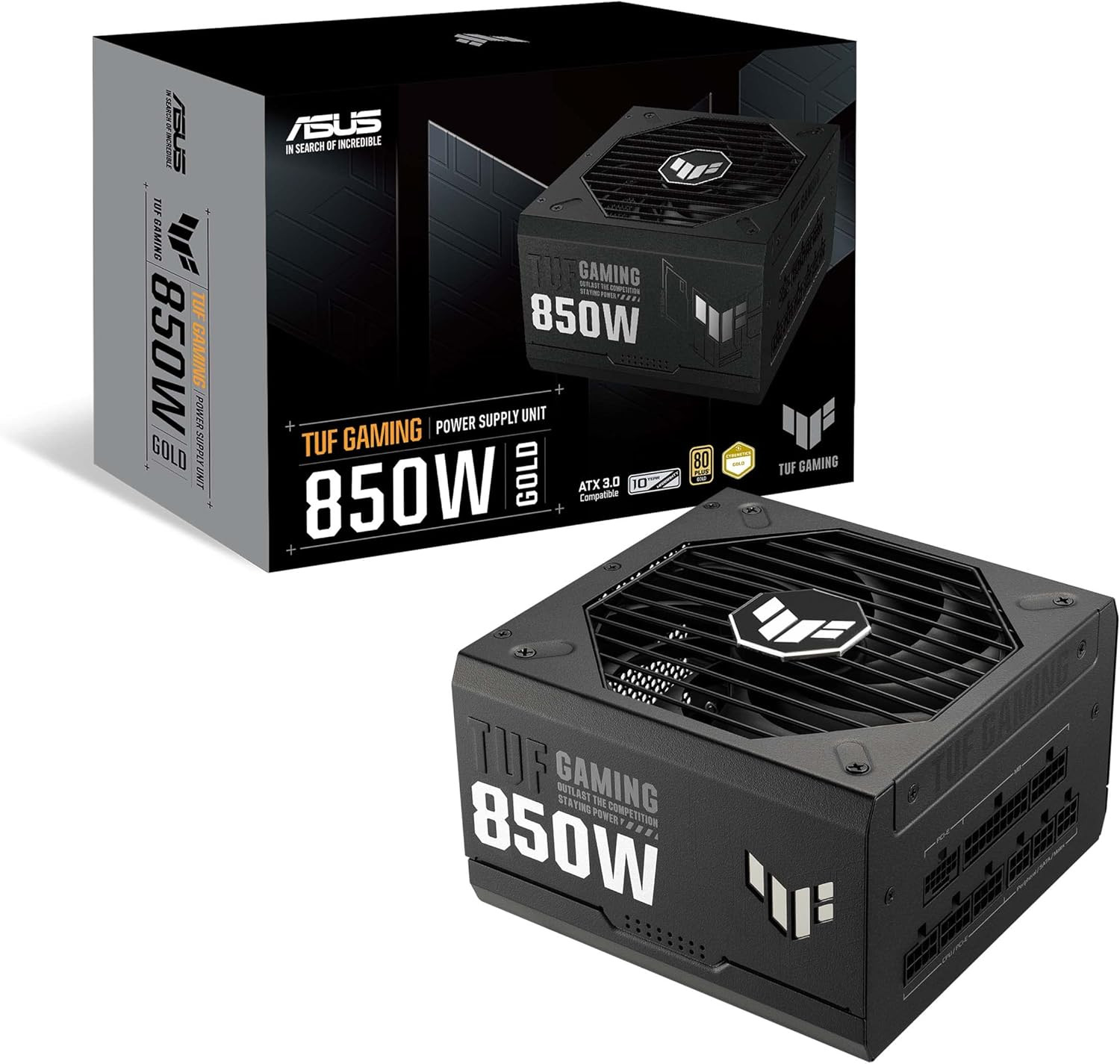 Asus TUF Gaming 850W Gold ATX 3.0 Axial-Tech Fan Power Supply PSU