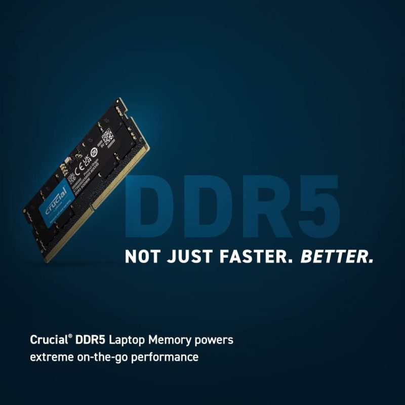 Crucial 8GB DDR5-4800 Unbuffered SODIMM CT8G48C40S5