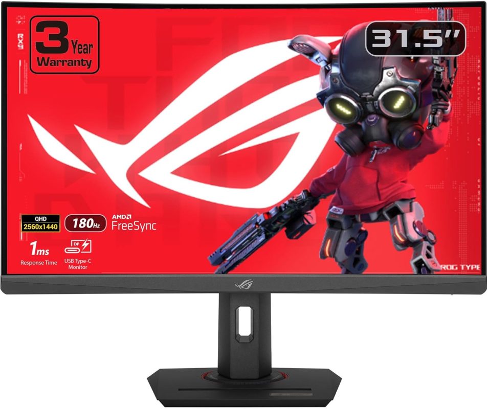 [Preorder] Asus 32" ROG Strix XG32WCS Fast VA WQHD HDR400 HDR10 Freesync Adaptive Sync 180Hz 1ms USB-C Curved Gaming Monitor