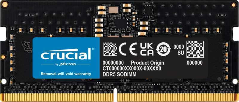 Crucial 8GB DDR5-4800 Unbuffered SODIMM CT8G48C40S5