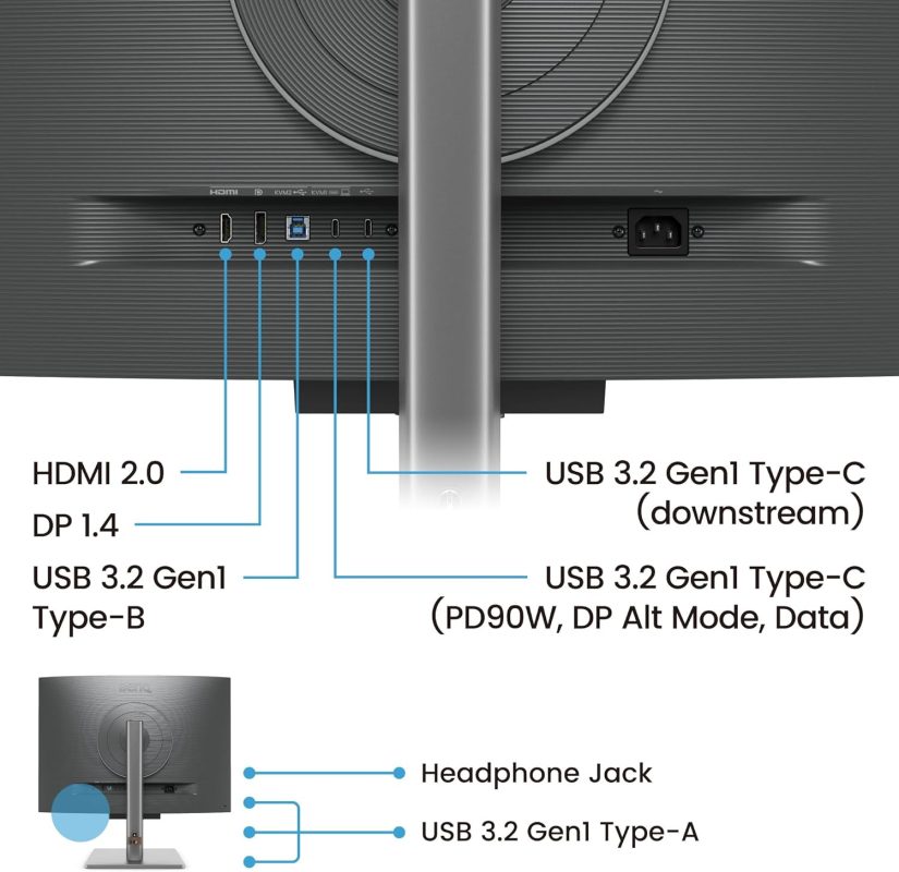 BenQ 28.2" RD280U IPS 4K+ HDR10 HDR400 60Hz 5ms Daisy Chain USB-C Backlight MoonHalo Build-IOn Speaker Ergonomic Programming Monitor