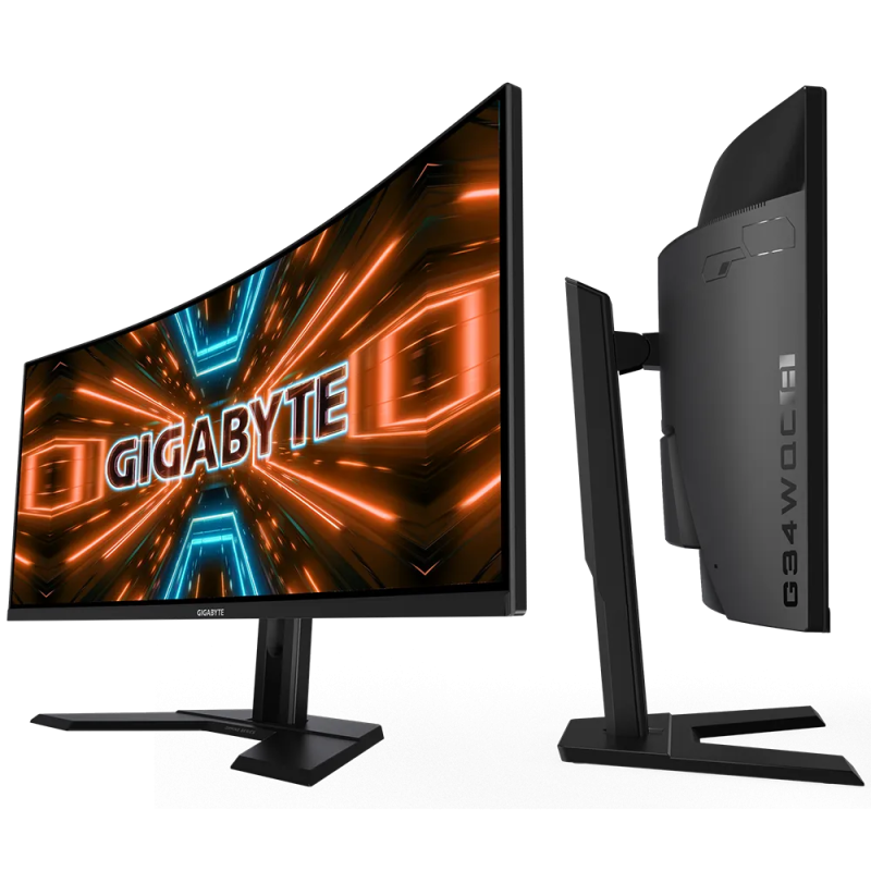 Gigabyte 34" G34WQC A VA QHD HDR400 Freesync Premium Adaptive Sync 180Hz 1ms c Built-In Speaker HAS Curved Gaming Monitor