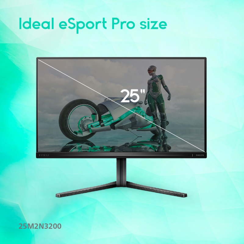 Philips 24.5" 25M2N3200 Evnia IPS FHD HDR10 Adaptive Sync 180Hz 1ms Compact Ergo Gaming Monitor