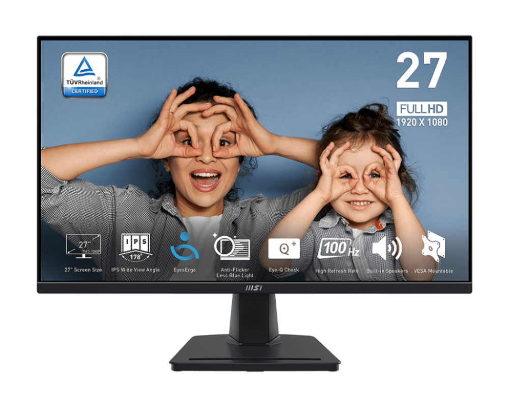 MSI 27'' Pro MP275 IPS FHD Adaptive Sync 100Hz 1ms EyesErgo Speaker Business Productivity Monitor
