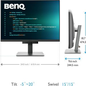 BenQ 28.2" RD280U IPS 4K+ HDR10 HDR400 60Hz 5ms Daisy Chain USB-C Backlight MoonHalo Build-IOn Speaker Ergonomic Programming Monitor