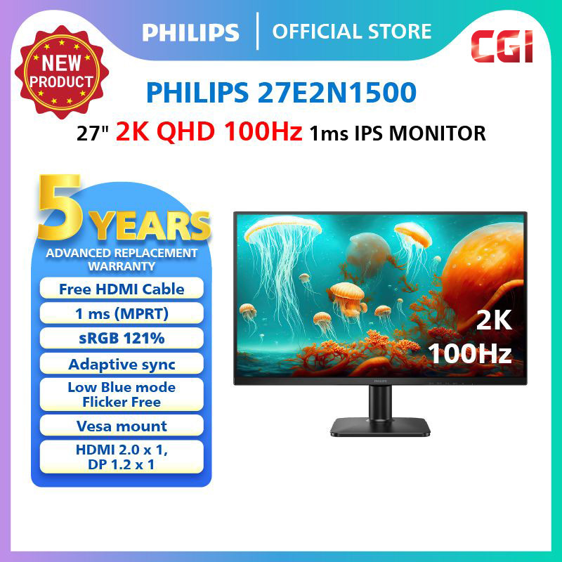 Philips 27" 27E2N1500 IPS FHD Adaptive Sync 100Hz 1ms Monitor