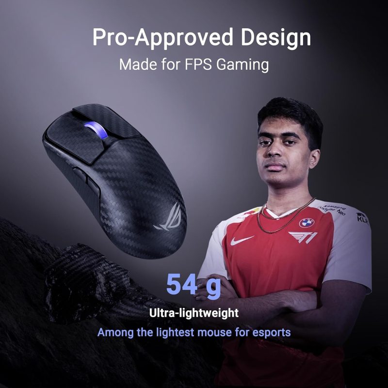 Asus ROG P718 Harpe Ace Extreme 8000Hz  SpeedNova Aimpoint Pro ROG Optical Carbon Fiber Wireless Gaming Mouse