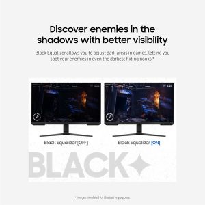 Samsung 24" Odyssey G3 G30D LS24DG302EEXXS VA FHD HDR10 Freesync 180Hz 1ms Ergonomic Borderless Gaming Monitor