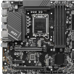 MSI Pro B760M-A-WIFI DDR5 Wi-Fi 6E LGA1700 PCIe 4.0 mATX Gaming Motherboard Bundle
