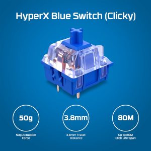 HyperX Alloy Origin PBT HX RED|BLUE|AQUA Mechanical RGB Gaming Keyboard - 639N3AA/639N4AA/639N5AA