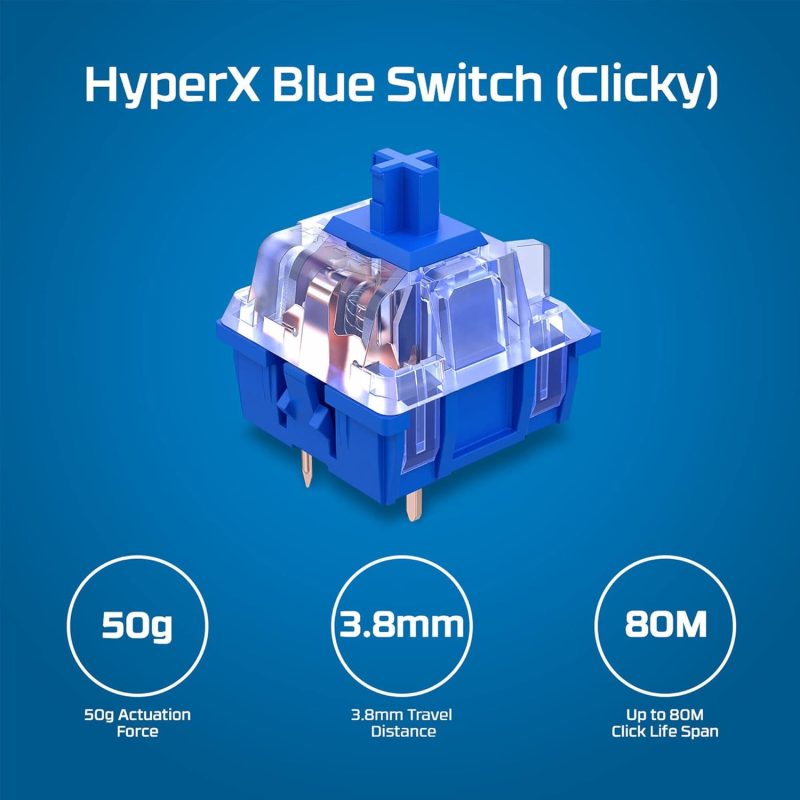 HyperX Alloy Origin PBT HX RED|BLUE|AQUA Mechanical RGB Gaming Keyboard - 639N3AA/639N4AA/639N5AA