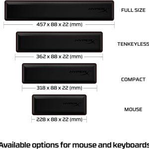 HyperX Wrist Rest Memory Foam for Tenkeyless Keyboard - Tenkeyless / Compact