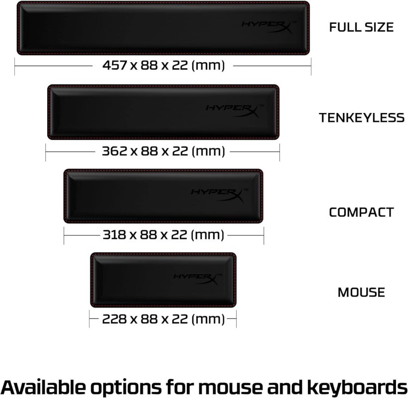 HyperX Wrist Rest Memory Foam for Tenkeyless Keyboard - Tenkeyless / Compact