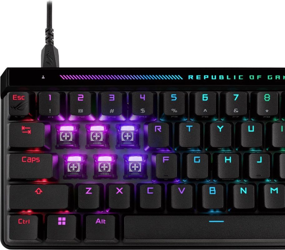Asus M605 ROG Falchion Ace HFX 65% PBT 8000Hz Polling Rate Magnetic Switches Analog Gaming Keyboard