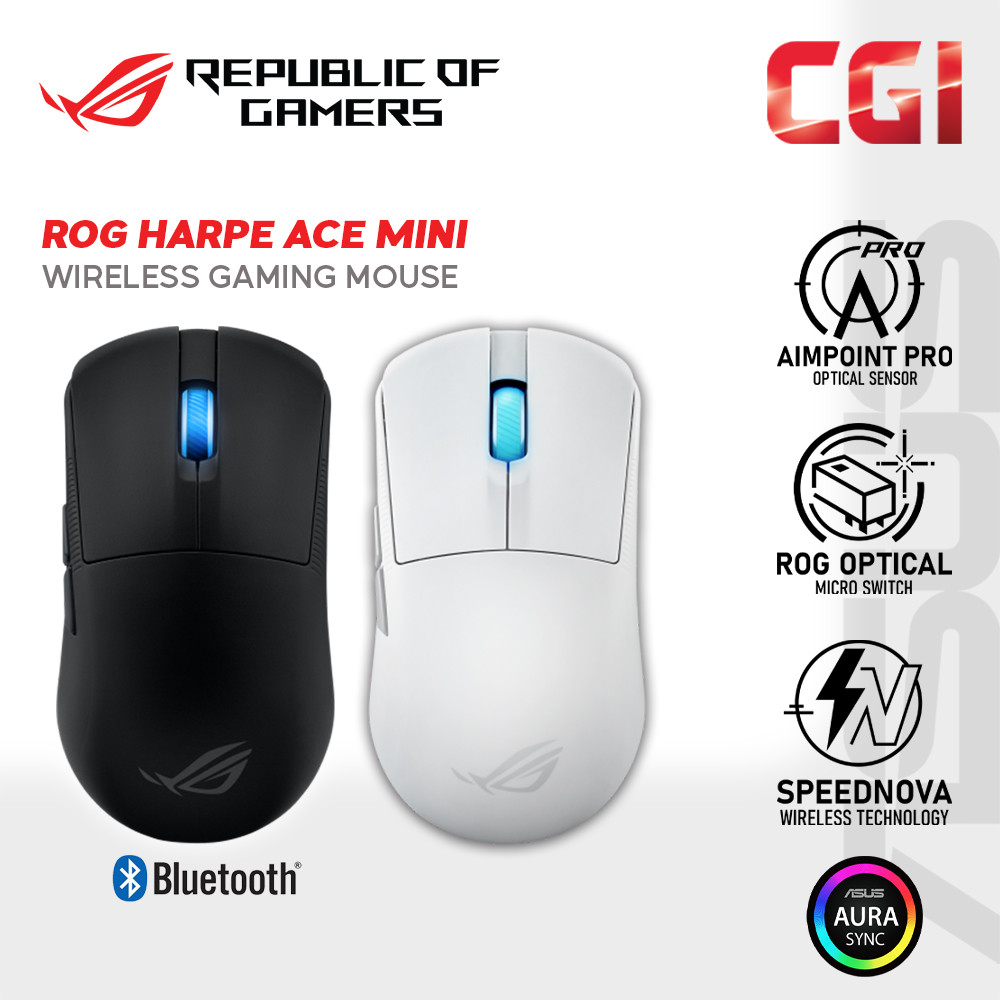 Asus ROG P716 Harpe Ace Mini 8000 DPI SpeedNova Aimpoint Pro ROG Optical Ultralightweight Gaming Mouse