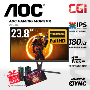 AOC 23.8" 24G11E Fast IPS FHD HDR10 Adaptive Sync 180Hz 1ms Gaming Monitor