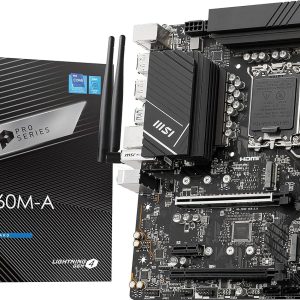 MSI Pro B760M-A-WIFI DDR5 Wi-Fi 6E LGA1700 PCIe 4.0 mATX Gaming Motherboard Bundle
