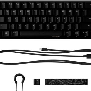 HyperX 60 Alloy Origins AQU Doubleshot PBT Mechanical Switches RGB Wired Gaming Keyboard - 56R61AA